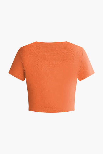 T-shirt basic solide Crop