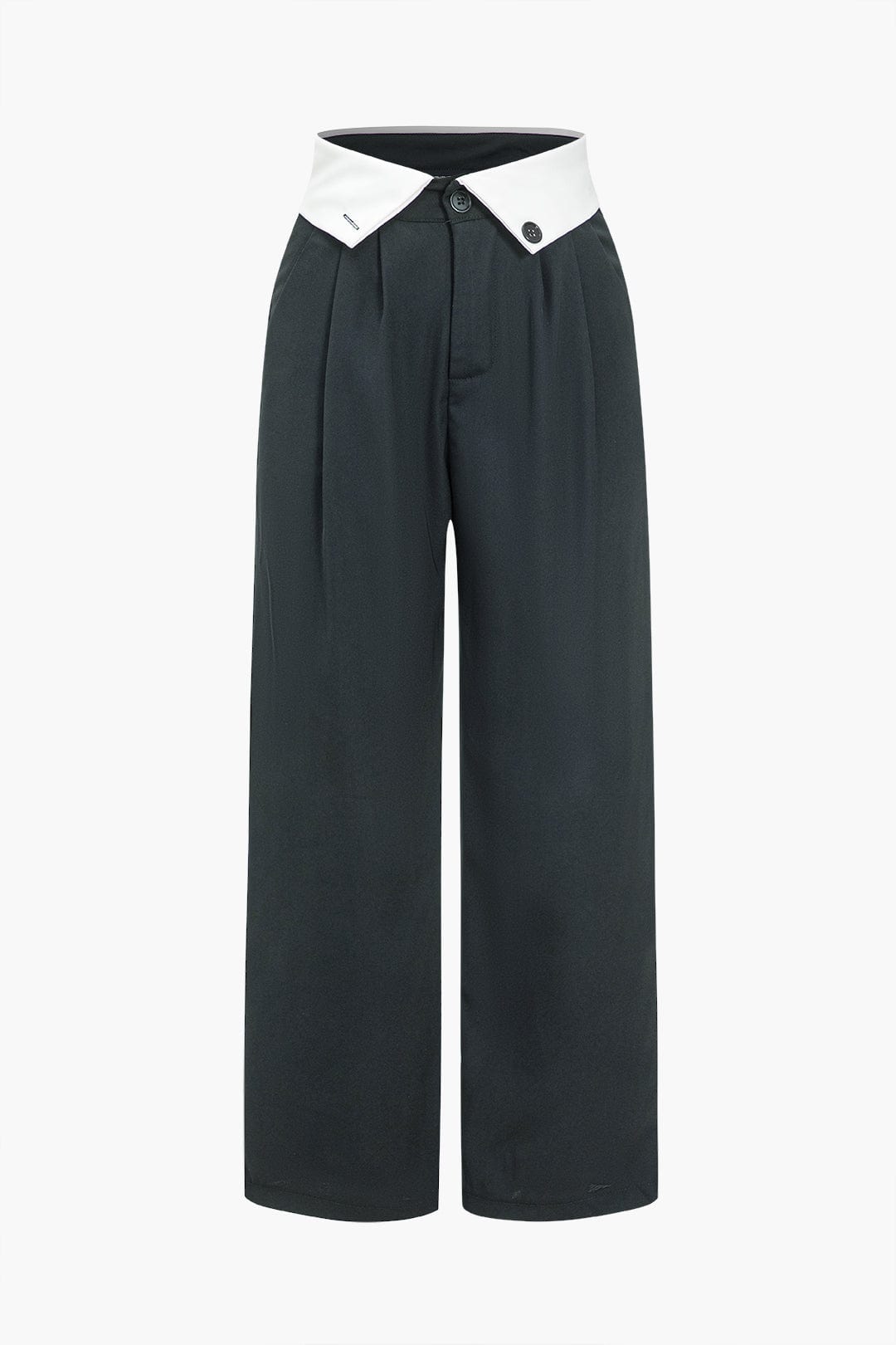 Pantalon large taille haute