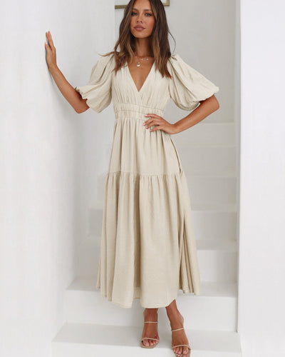 Robe à manches bouffantes