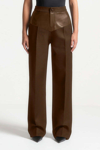 Pantalon en tissu patchwork