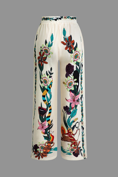 Ensemble pantalon imprimé floral