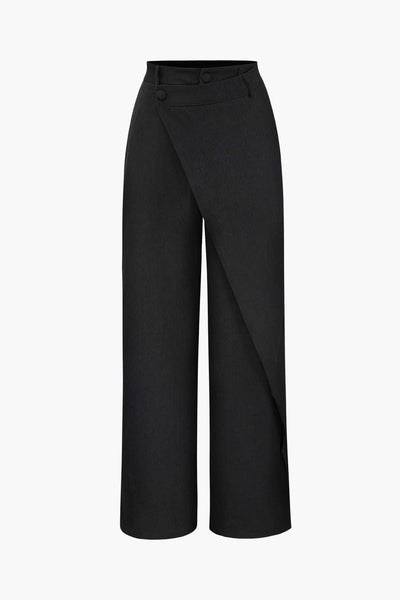 Pantalon de tailleur droit drapé