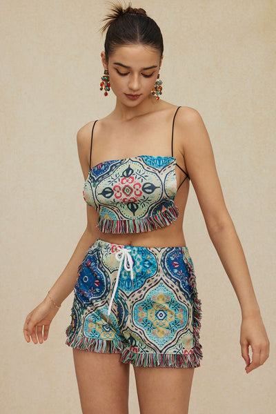 Pantalon à franges bohème