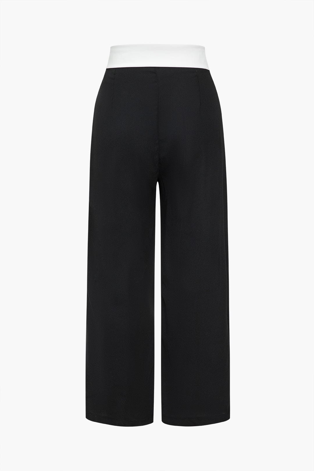 Pantalon large taille haute