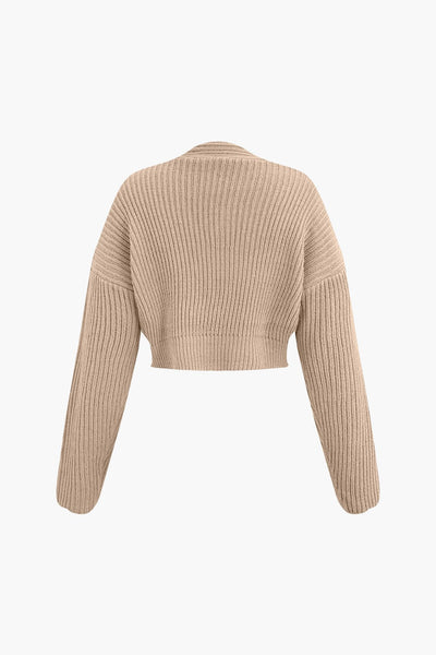 Ensemble pull à col en V et jupe