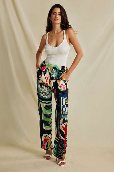 Pantalon imprimé floral
