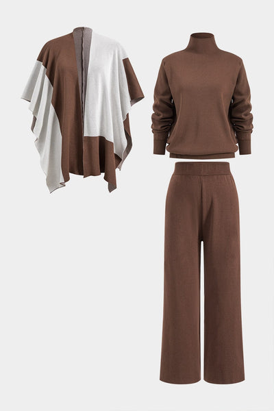 Ensemble top et pantalon contrasté