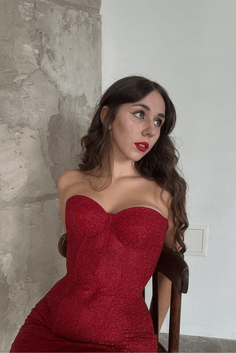 Mini robe bustier à corset