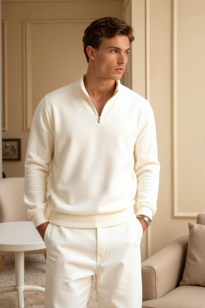 Old Money Zip Up Sweater
