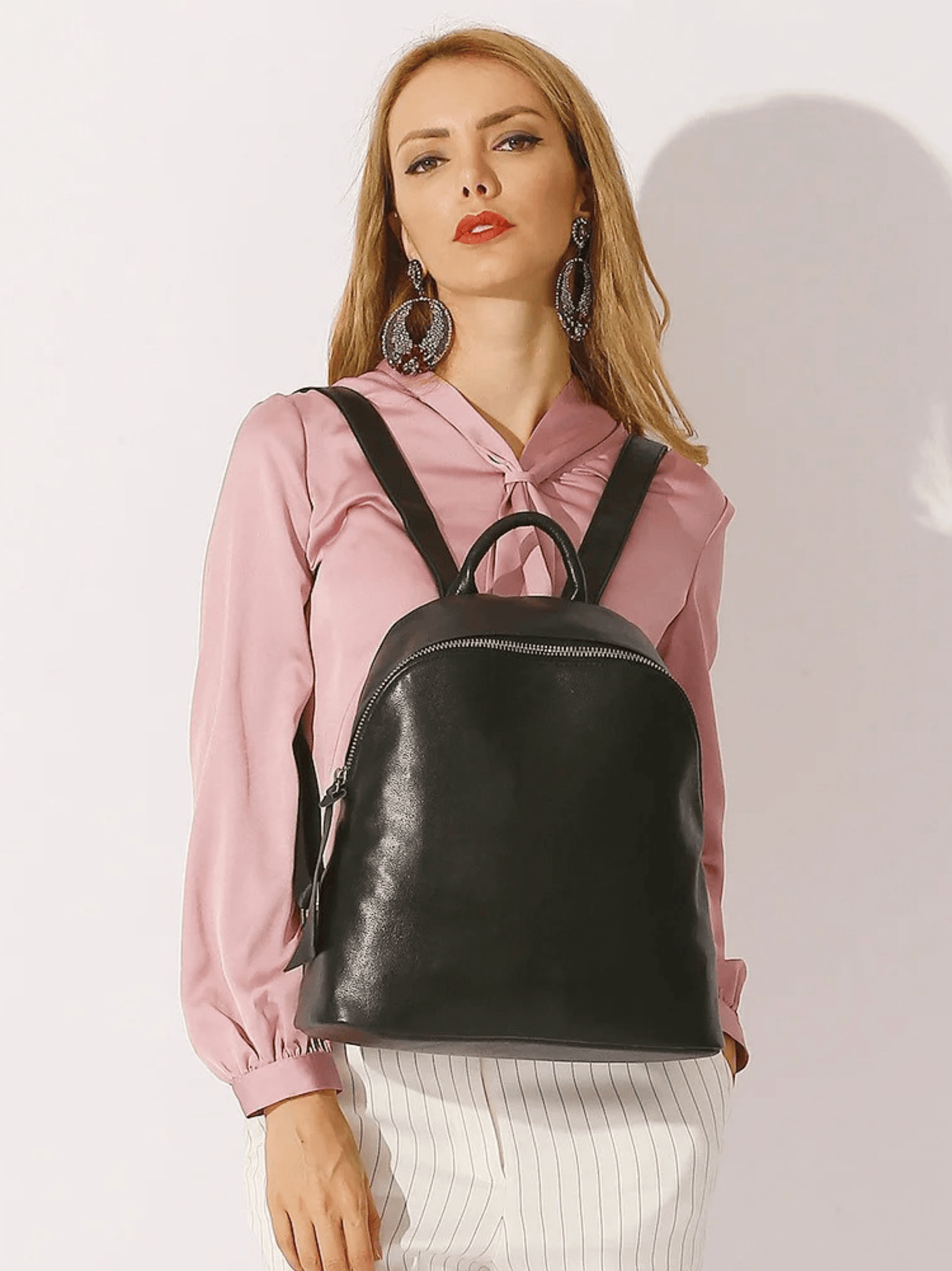 Sac à dos en cuir véritable