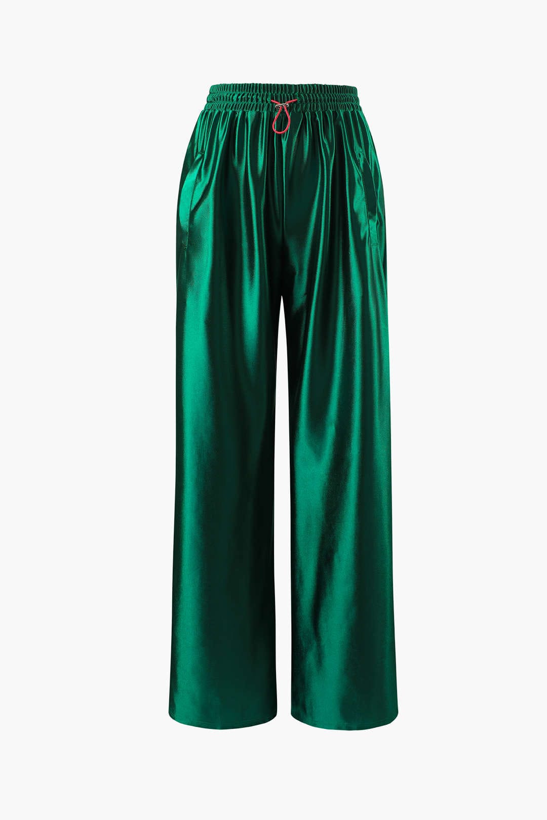 Pantalon large à cordon de satin