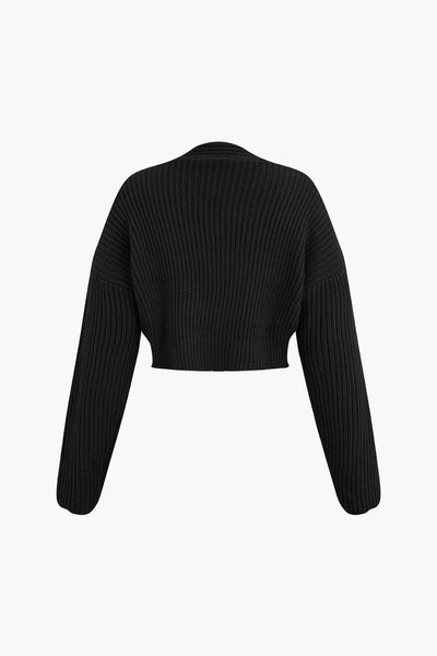 Ensemble pull à col en V et jupe