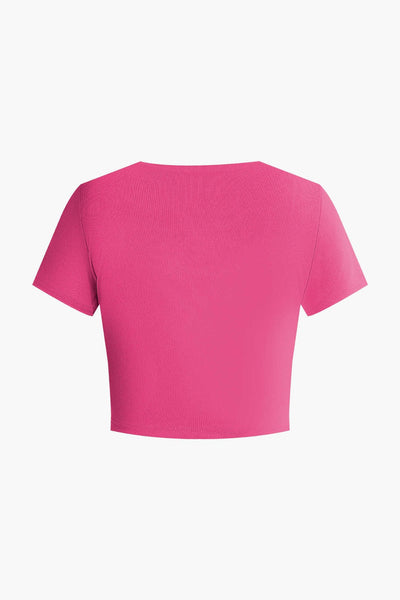 T-shirt basic solide Crop