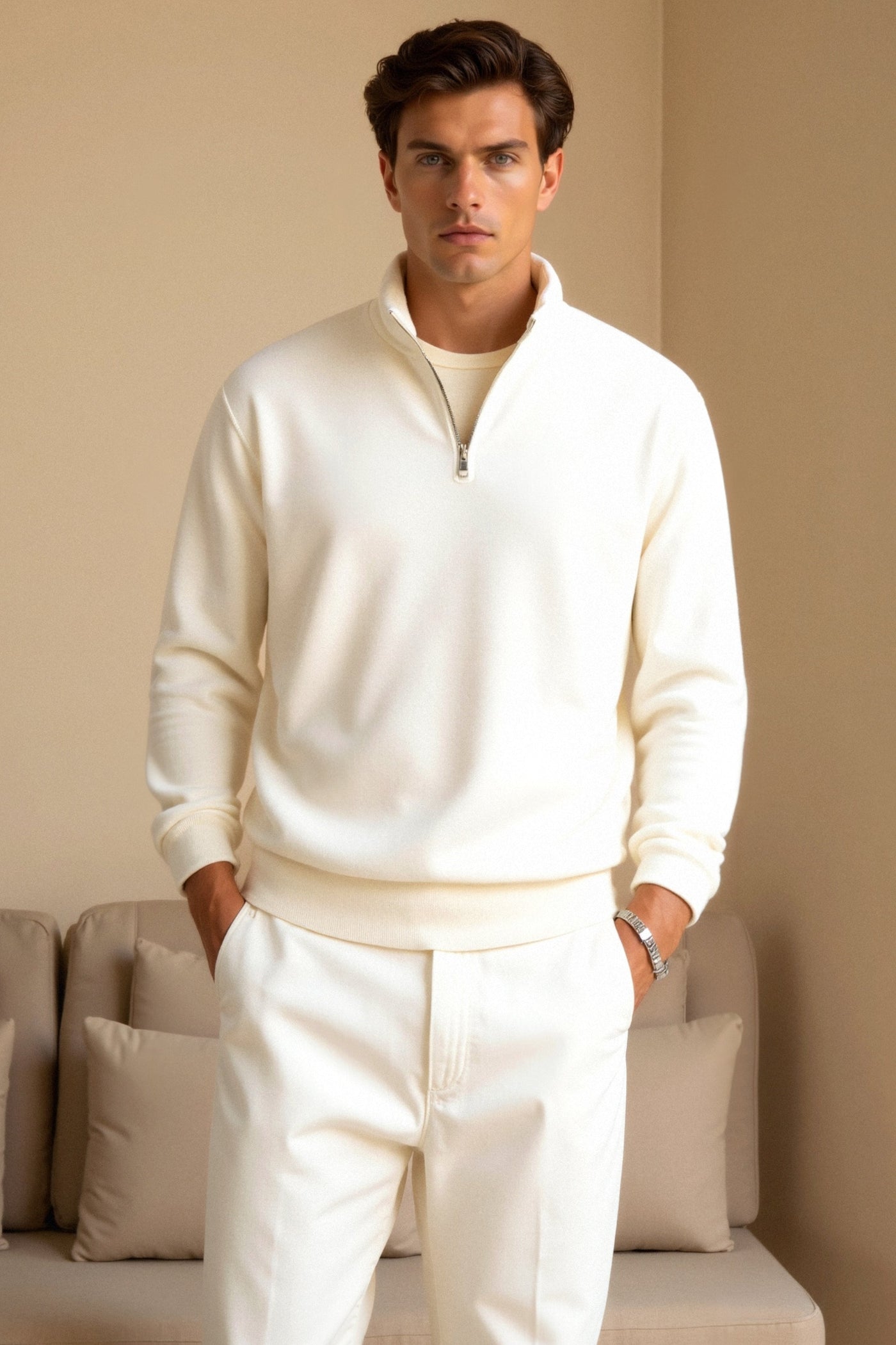 Old Money Zip Up Sweater