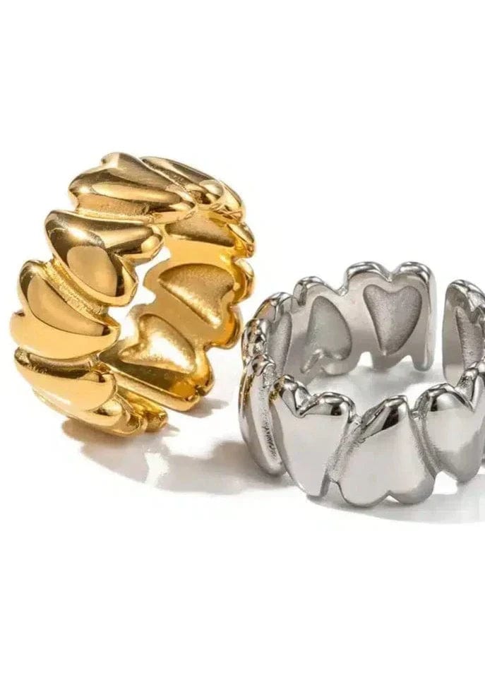 Bague à cœur enveloppant