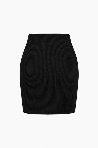 Ensemble Top et Minijupe col V