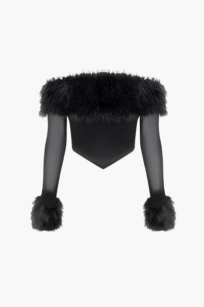 Corset en fausse fourrure