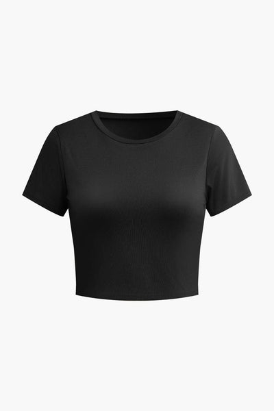 T-shirt basic solide Crop