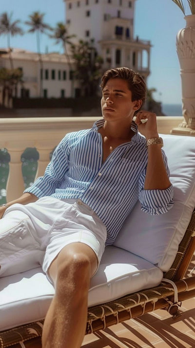Pierre - Blue Striped Shirt