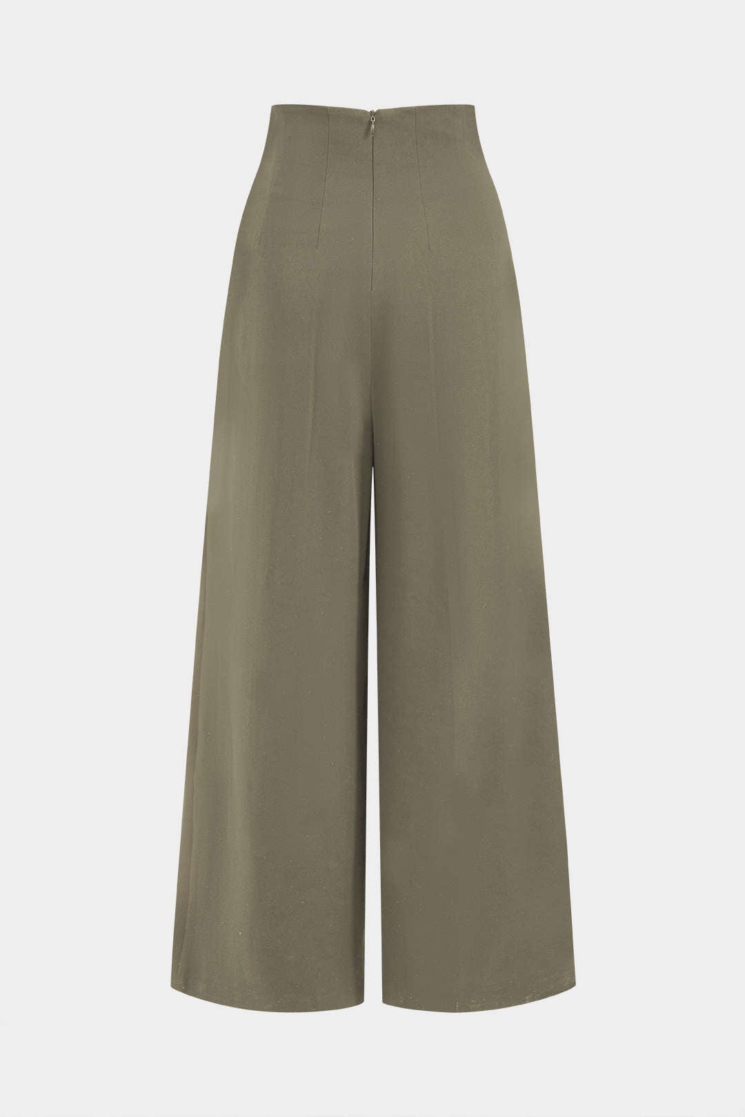 Pantalon large plissé asymétrique