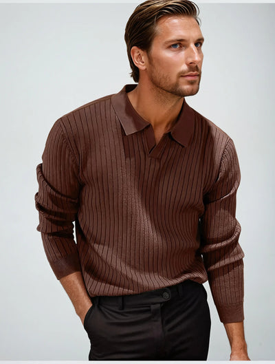 Men's Long Sleeve Polo Shirts-2