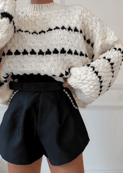Pull-over à manches bouffantes