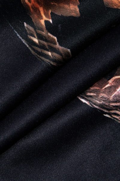 Robe découpée à imprimé serpent