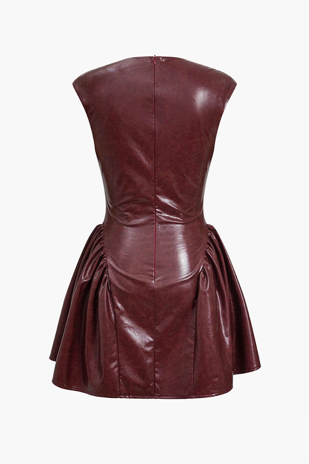 Mini robe froncée à col V