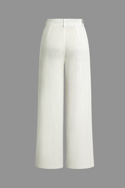 Pantalon en lin à jambe asymétrique