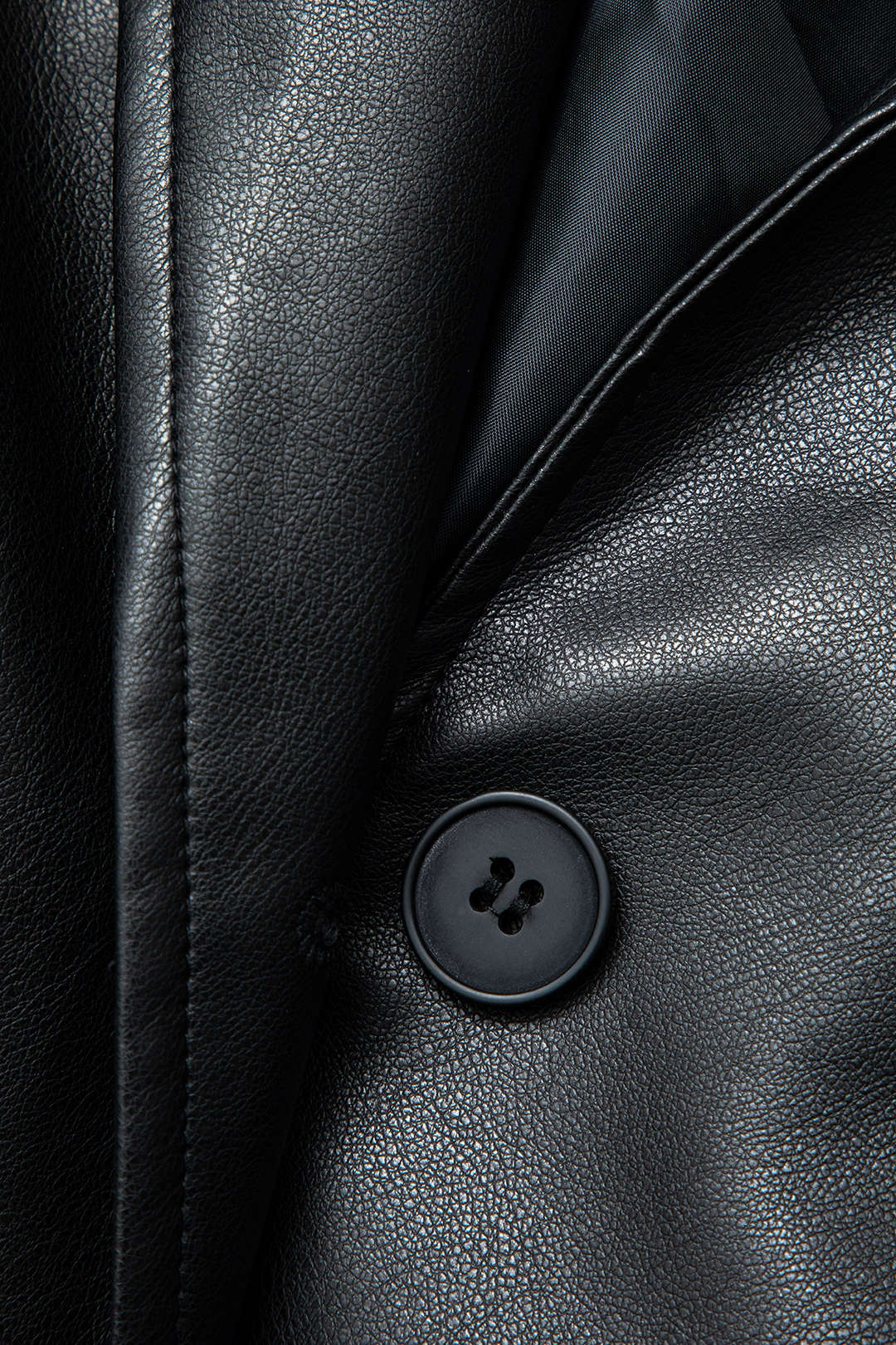 Manteau en Similicuir Ceinturé, Élégant et Oversize pour le Travail