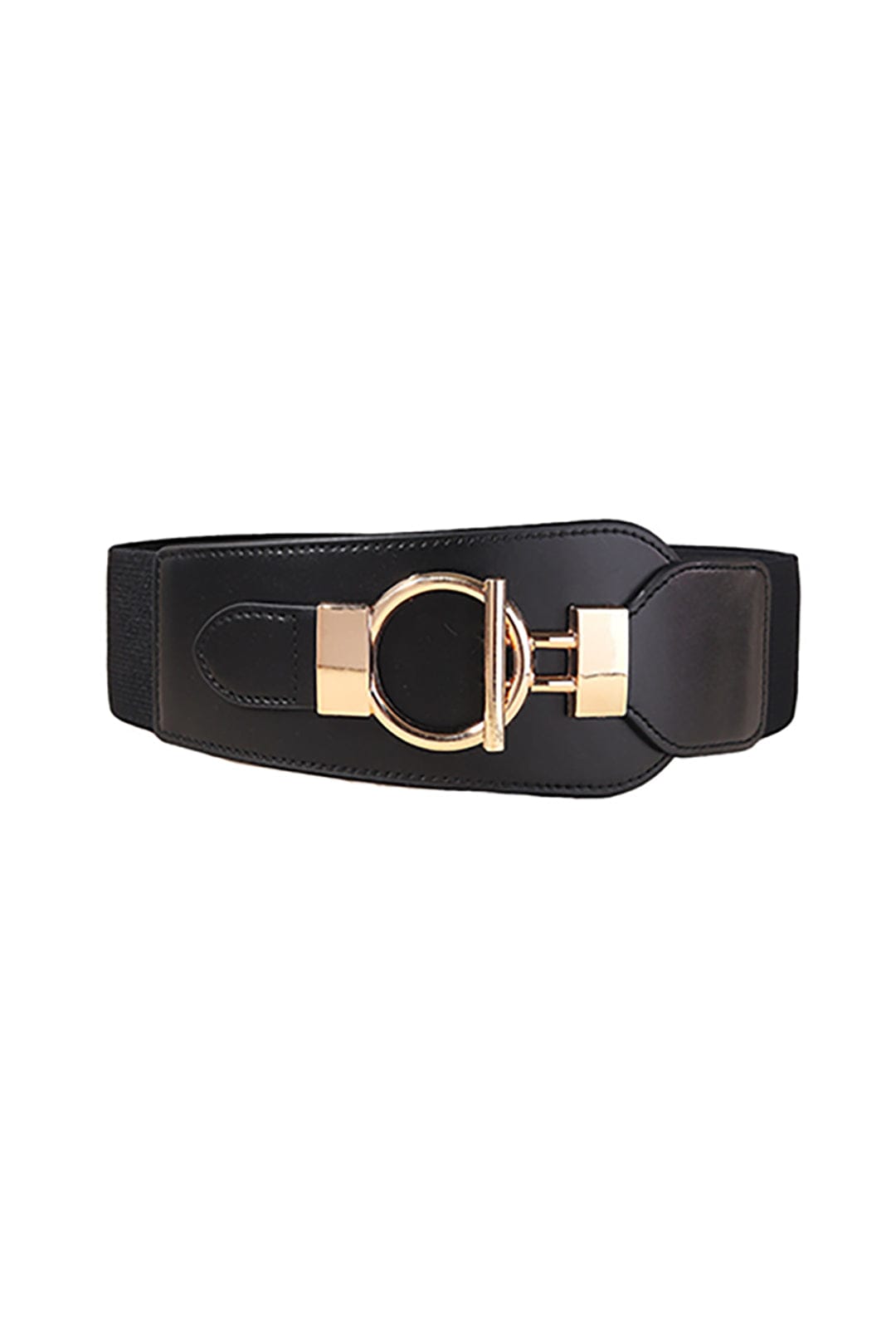 Ceinture large en cuir effet corset
