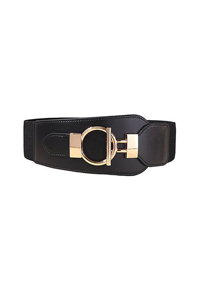 Ceinture large en cuir effet corset