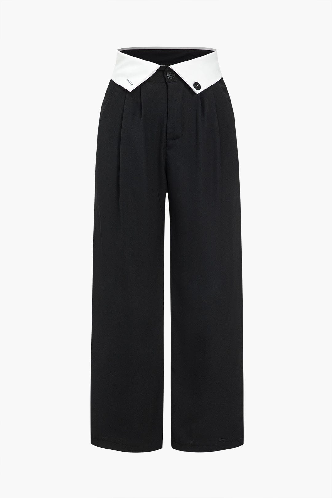 Pantalon large taille haute