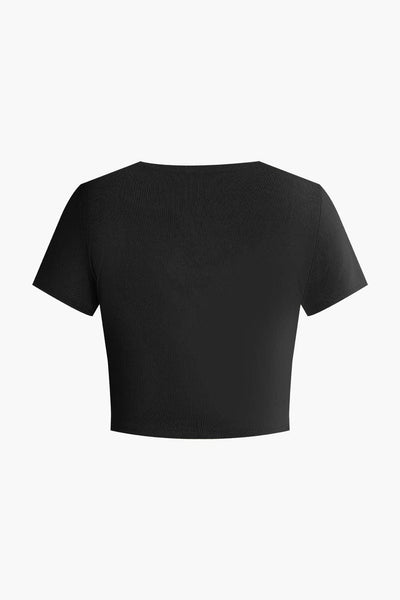 T-shirt basic solide Crop