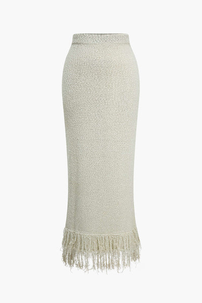 Jupe Longue Frangée