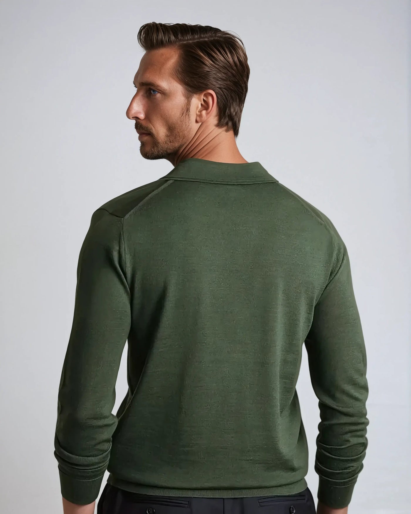 Men's Long Sleeve Polo Shirts-3