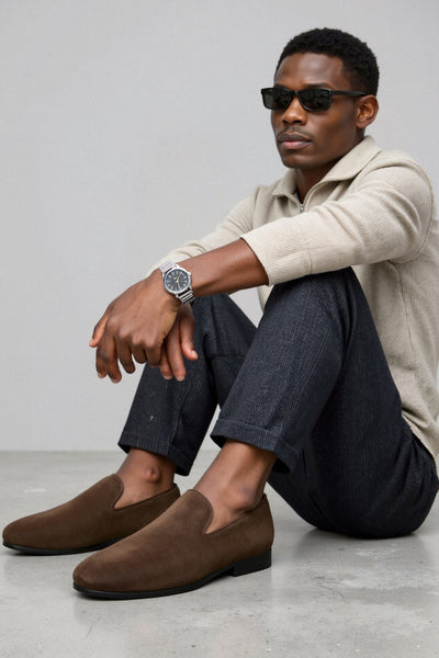 Kobe - Brown Suede Loafers
