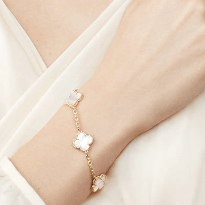 Abby - 18k Gold-Plated Clover Bracelet