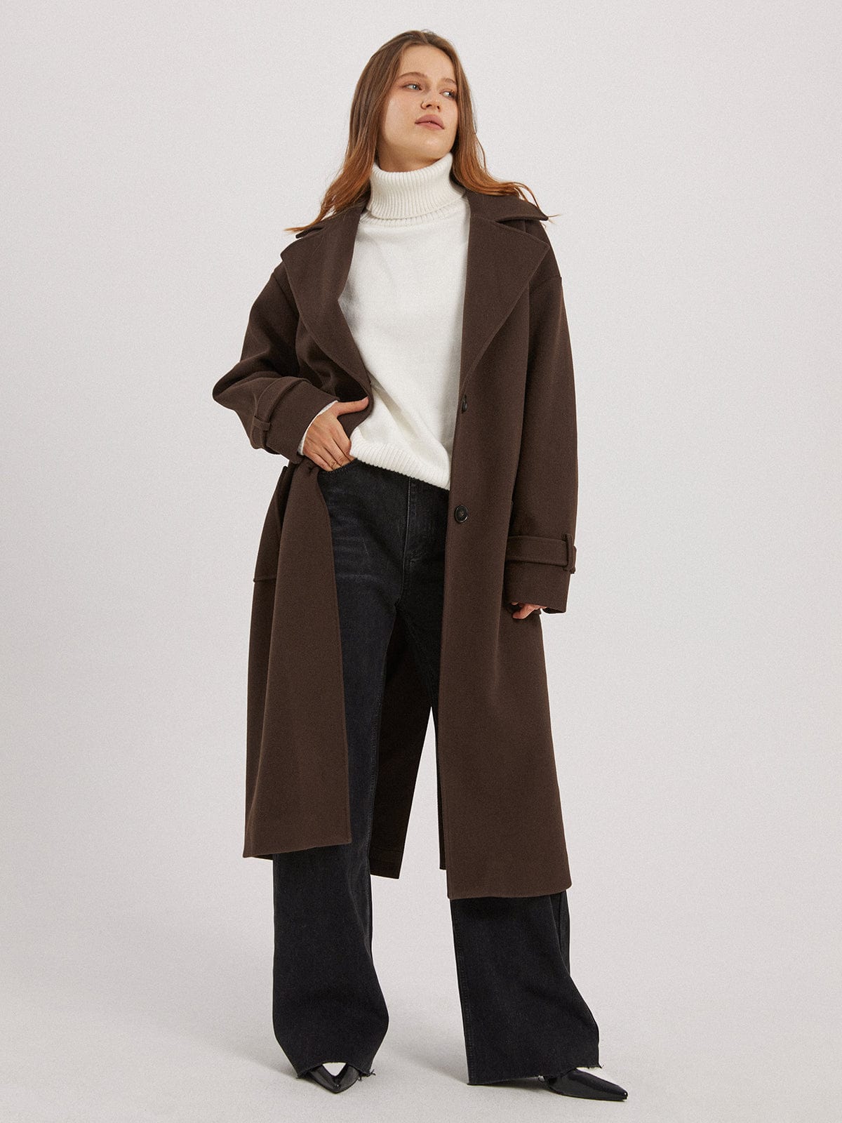 Manteau long coupe vent