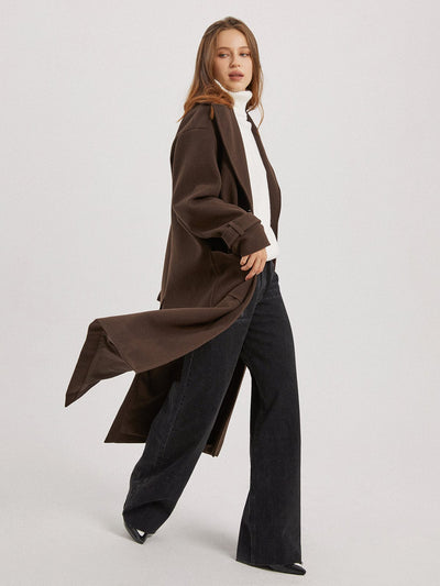 Manteau long coupe vent