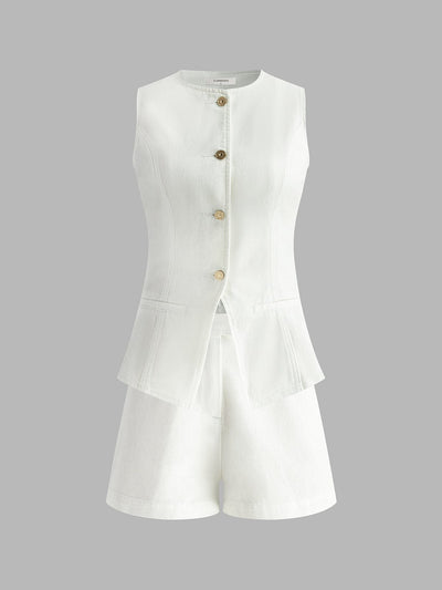 Ensemble haut et short en jeans