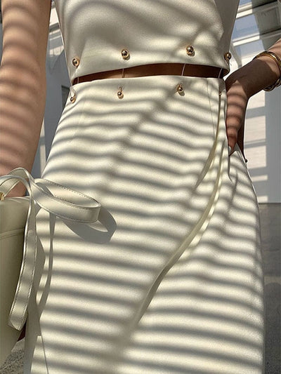Robe midi découpée