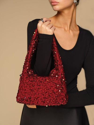 Sac en velours à paillettes