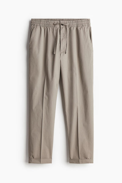 Variant image for White Cotton Pants Women-7