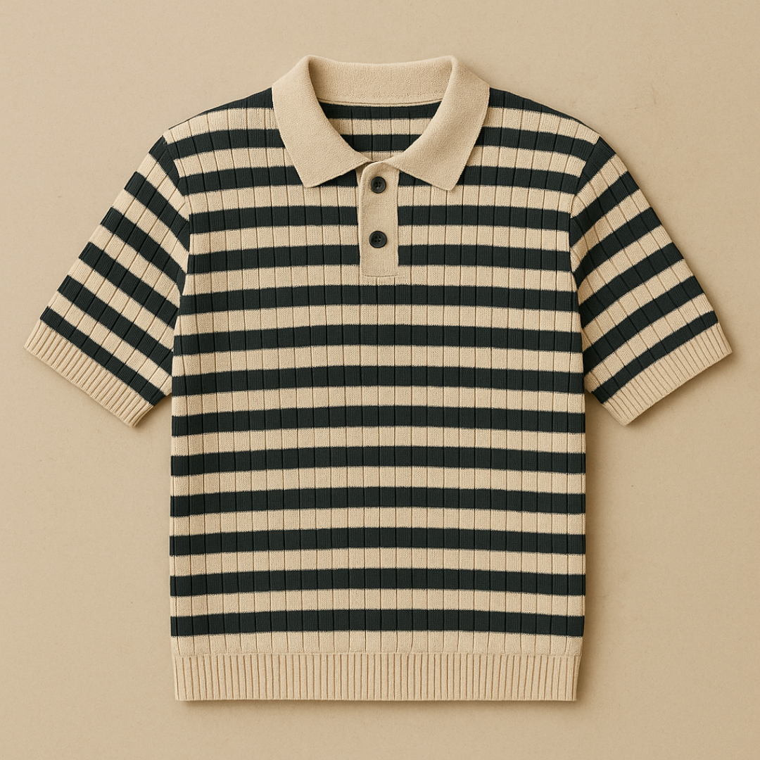 Hassan - Classic Striped Knit Polo
