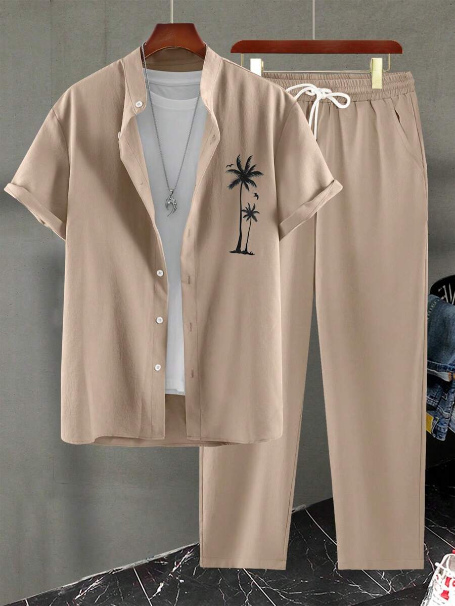 Bradley - Printed Linen Shirt Set