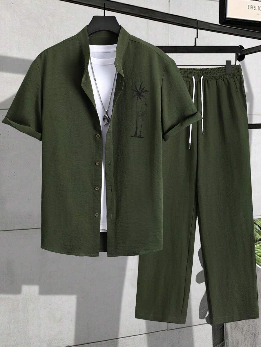 Bradley - Printed Linen Shirt Set