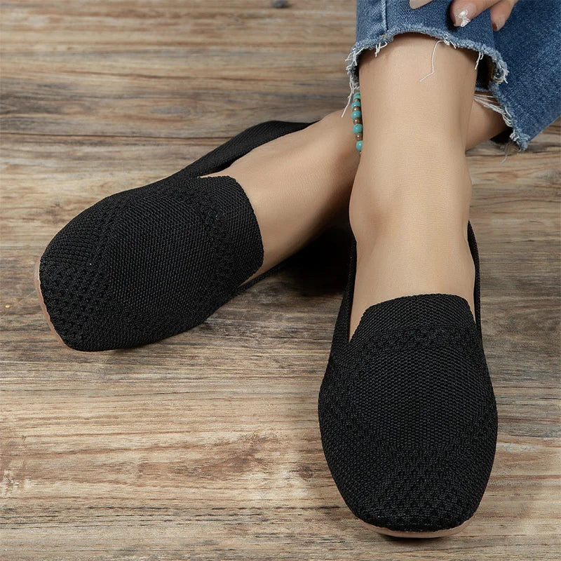 Chic Breathable Knit Loafers for Women