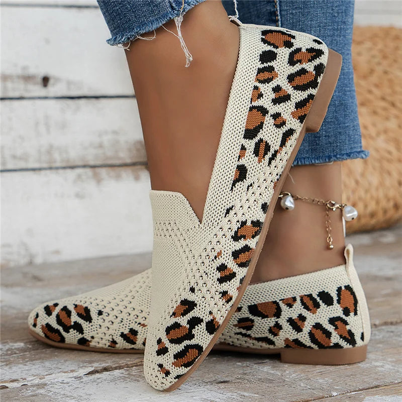 Chic Breathable Knit Loafers for Women