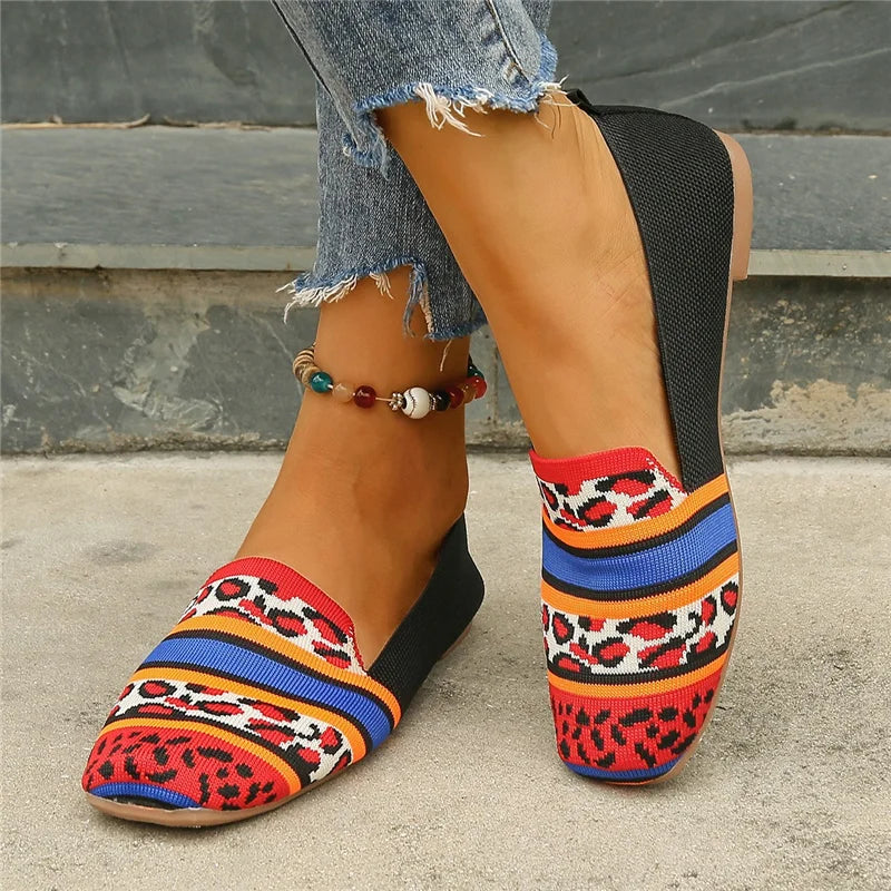 Chic Breathable Knit Loafers for Women
